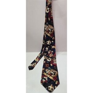 Vintage Disney Mickey Mouse Silk Tie Atlas Design Göteborg Sweden Blue